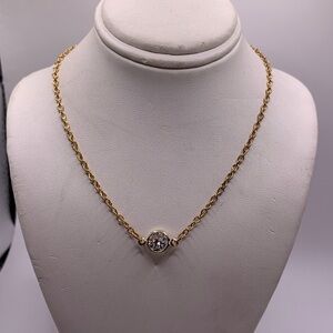Gold Tone Crystal Choker